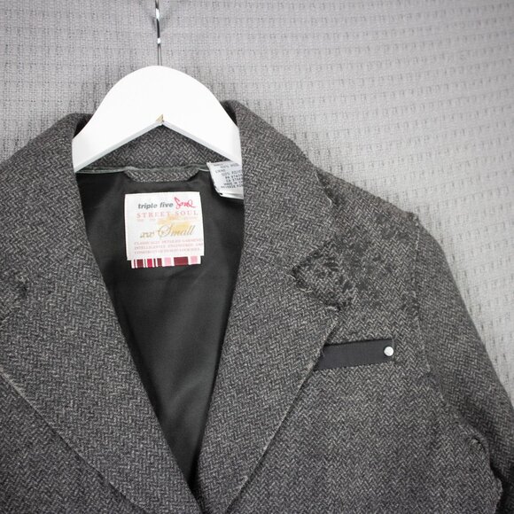 Triple 5 Soul Herringbone Snowflake Detail Blazer - Picture 4 of 8